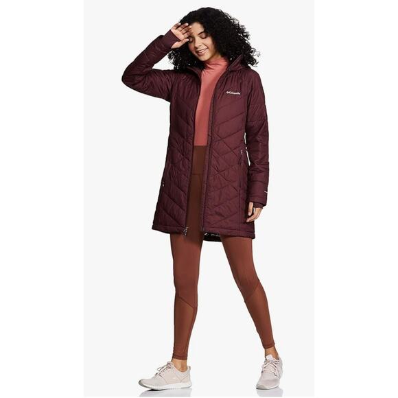 NEW! Columbia S Heavenly Long Hooded Puffer Jacket $160 Waterproof Winter Coat - Picture 3 of 14